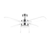 Cecotec Ventilador de Techo con Luz EnergySilence Aero 450 IronWhite de 50 W y 42” con luz, 3 Velocidades, 4 Aspas Reversibles y Modo winter-summer