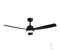 Cecotec Ventilador de Techo 30W Aero 452 QuickSnap Black | 132cm, LED Regulable 3 Niveles, Mando a Distancia, Temporizador 8h, 6 Velocidades, Montaje Rápido One-Click, Verano/Invierno