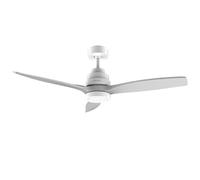 Cecotec Ventilador de Techo con Mando a Distancia y Temporizador EnergySilence Aero 5200 White Design. 40W, Diámetro 132 cm, Motor DC, Luz LED, 6 Velocidades, Función invierno, Blanco/Aspas Grises