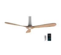 Cecotec Ventilador de Techo con Mando a Distancia y Wifi EnergySilence Aero 5500 White Aqua Connected. 40 W, Diámetro 52”, 3 Aspas, Protección IP44, Modo winter-summer, Temporizador