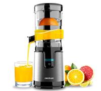 Cecotec Exprimidor de Naranjas Eléctrico de Torre Essential TowerAdjust Easy Steel. 140W, Capacidad de 0,35L, Incluye un Filtro y un Cono de Plástico, Única Dirección de Rotación, Desmontable