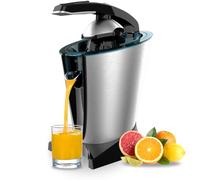 Cecotec Exprimidor eléctrico de brazo EssentialVita Hyden 600 Steel. 600 W, Filtro de acero inoxidable, 2 Conos desmontables, Palanca de presión, Sistema antigoteo, Apto lavavajillas