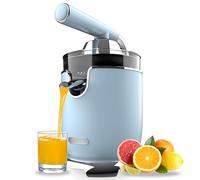 Cecotec Exprimidor Eléctrico de Brazo Naranjas y Cítricos Xqueeze RetroJuice 1000 Blue. 1000W, Filtro de Acero Inox, 2 Conos Desmontables de Diferente Tamaño, Palanca y Sistema Antigoteo