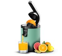Cecotec Xqueeze RetroJuice 600 Exprimidor lenta 600 W Negro, Verde, Acero inoxidable