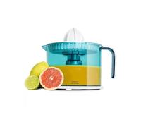 Cecotec Exprimidor Naranjas Eléctrico ZitrusEasy Basic. 40 W, Tambor de 1 litro BPA Free, Doble sentido de giro, Doble cono, Cubierta antipolvo, Color azul/blanco