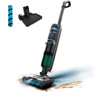 Cecotec Fregona Eléctrica FreeGo Wash&Vacuum Spray. 250 W, Friega y Aspira a la vez, Autonomía 35 mins, Rodillo Wet Jalisco, Spray de Agua, Depósito de Agua Limpia 700 ml y Sucia de 750ml, Base