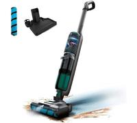 Cecotec Fregona Eléctrica FreeGo Wash&Vacuum Spray. 250 W, Friega y Aspira a la vez, Autonomía 35 mins, Rodillo Wet Jalisco, Spray de Agua, Depósito de Agua Limpia 700 ml y Sucia de 750ml, Base