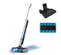 Cecotec Fregona Eléctrica sin Cable con Base Autolimpieza FreeGo Wash Twice Spray X-Treme. Autonomía 40mins, Doble Rodillo, Depósito Agua Limpia 450ml y 350ml de Sucia, Pulverizador de Agua, Spray