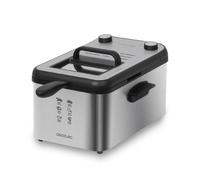 Cecotec Freidora eléctrica CleanFry Infinity 3000 de Acero Inoxidable, 3 litros de Capacidad de Aceite, Filtro OilCleaner, 2400 W, Temporizador de 30 Minutos.