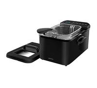 Cecotec Freidora de Aceite de 4,2 Litros Cleanfry Luxury 4000 Black. 3270 W, Acero Inoxidable Lacado en Negro, 5 Programas Preestablecidos, Filtro OilCleaner