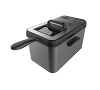 Cecotec Freidora de Aceite de 4,2 Litros Cleanfry Luxury 4000 Dark. 3270 W, Acero Inoxidable Tintado en Negro, 5 Programas Preestablecidos, Filtro OilCleaner