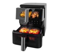 Cecotec Freidora de Aire 10 L Cecofry DuoLevel 10000 DuoSize Window Total | Cubeta Superior de 3, 5 Litros, Cubeta Inferior de 6, 5 Litros, Cubetas Superpuestas, Potencia de 2000 W, Control Táctil