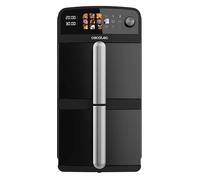 Cecotec Freidora de Aire 10L - AirFryer - Cecofry DuoLevel 10000. 2400W, 2 Cubetas Superpuestas 5L, Sync, 10 Menús y Panel Táctil, Cocina 4 Platos a la Vez de Forma Rápida, Ahorra Espacio