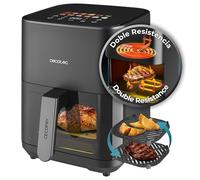 Cecotec Freidora de Aire sin Aceite de 4L con Doble Resistencia, Plancha, Grill, Air Fryer Cecofry&Grill Duoheat 4000. 1900W, Pared Divisoria Móvil, Temperatura Regulable 40-200°C, 10 Menús