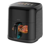 Cecotec Freidora de Aire sin Aceite 6,5L Plancha Grill Doble Resistencia Ahumador Integrado Air Fryer Cecofry&Grill Smokin'Prime 6500. 2200W, Pared Divisoria Móvil, 40-200 °C