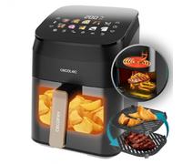 Cecotec Freidora de Aire sin Aceite 8,5L Plancha Grill Doble Resistencia Ahumador Integrado Air Fryer Cecofry&Grill Smokin' 8500. 2200W, Temperatura Regulable 40-200°C, 10 Menús
