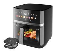 Cecotec Freidora de Aire 8L con Doble Grill Cecofry&Grill Duoheat 8000 Hot. 2200W, Dorado Perfecto y Sabor de Parrilla en Carnes, Temperatura entre 80-200°C, 8 Menús y Ventana