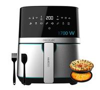 Cecotec Freidora de Aire de 5,5L con Accesorios, Air Fryer, Cecofry Full Inox 5500 Pro con Accesorios. 1700W, sin Aceite, Digital, Táctil, Acabados en Acero Inox, PerfectCook, Termostato, 8 Modos