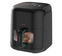 Cecotec Freidora de Aire sin Aceite 4L Plancha Grill con 4 Resistencias Ahumador Integrado Air Fryer Cecofry&Grill Smokin'Prime 4000. 1900W, Pared Divisoria Móvil, 40-20ºC, 10 Menús