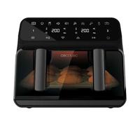 Cecotec Freidora de Aire sin Aceite 9L Cecofry Advance 9000 Window. 2200W, Doble Cubeta 4,5L, Pared Divisoria, Temperatura Dual, Ventana Visualización, 8 Menús, Temp 60-200 ºC, Panel Táctil, Moderno