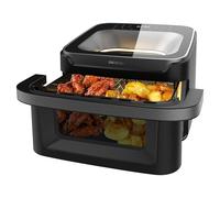 Cecotec Freidora de Aire sin Aceite - Air Fryer 10L Cecofry Advance 10000 Full Vision. 2200W, Pared Divisoria, 12 Menús, Ventana Frontal, Plancha Pizza, Temp 40-200ºC, Asa Tacto Frío, Display a Color