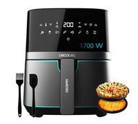 Cecotec Freidora de Aire sin Aceite de 5,5 L Air Fryer Cecofry Full InoxBlack 5500 Pro con Accesorios. 1700 W, Dietética y Digital, Táctil, Acabados en Acero Inox, 8 Modos, Pack de Accesorios