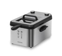 Cecotec Freidora eléctrica CleanFry Infinity 3000 de Acero Inoxidable, 3 litros de Capacidad de Aceite, Filtro OilCleaner, 2400 W, Temporizador de 30 Minutos.