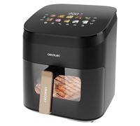 Cecotec Freidora sin Aceite con Grill 6,5L Cecofry&Grill Smokin' 6500 Plus. 2200 W, Freidora, Grill y Plancha, Temp. Regulable 40-200ºC, Ahumador Integrado, Doble Grill, 10 Menus, Ventana Frontal