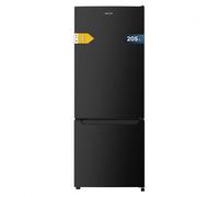 Cecotec Frigorífico Combi Bolero CoolMarket Combi 205 DF Black E, Clase E, 205 L, DeFrost, Fast Cooling, Puerta Reversible