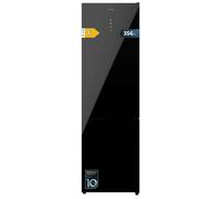 Cecotec frigorífico combi bolero coolmarket combi 356 black glass e.