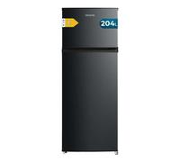 Cecotec Frigorífico Combi Compacto Bolero CoolMarket 2D 204 Black E, 204L, 143 cm de Alto, 55 cm de Ancho, Clase E, Silencioso