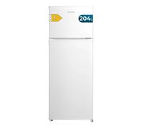 Cecotec Frigorífico Combi Compacto Bolero CoolMarket 2D 204 White E, 204L, 143 cm de Alto, 55 cm de Ancho, Clase E, Silencioso