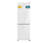 Cecotec Frigorífico Combi Total No Frost Bolero CoolMarket Combi 322i White Glass E, 322L, 185,5 cm de Alto, 59,5 cm de Ancho
