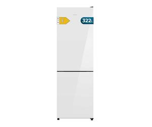 Cecotec Frigorífico Combi Total No Frost Bolero CoolMarket Combi 322i White Glass E, 322L, 185,5 cm de Alto, 59,5 cm de Ancho
