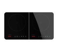 Cecotec Placa de Inducción Portátil de 2 Fuegos Full Magma Double. 3500W en 8-10 Niveles, Digital, Control Táctil y Programable, Protección contra Sobrecalentamiento, AutoOff y Termostato
