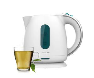 Cecotec hervidor de agua, 1 l capacidad, thermosense 140 white, 2200w,