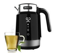 Cecotec Hervidor De Agua de 1,7L Eléctrico ThermoSense 600 Touch Black. 2200W, Libre De BPA, Acero Inoxidable y Plástico de máxima Calidad, Luz led y Luz de Funcionamiento, Base de 360º