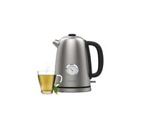 Cecotec hervidor de agua eléctrico 1,7l thermosense 620 vintage. 2200w, cuerpo de acero inoxidable, filtro antical, base 360°