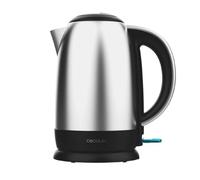 Cecotec hervidor de agua eléctrico de 1,7l thermosense 200 steel. 2200w, cuerpo de acero inoxidable, base con giro de 360º
