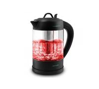 Cecotec Hervidor de Agua Eléctrico ThermoSense 390 Clear. 1,7 litros , Libre de BPA, 2200 W de Potencia, Base 360º, Filtro Antical Desmontable, Doble Sistema de Seguridad, Acero Inoxidable