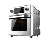 Cecotec Horno de Aire Caliente Bake&Fry 1400 Touch Steel. 1700 W, Capacidad 14 Litros, Convección, Pantalla Táctil, 9 Funciones, Temperatura Regulable, Acero Inoxidable