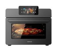 Cecotec Horno de Convección de Sobremesa Bake&Fry 3000 Touch Steel Connected TFT. 1800W, 26L, Pantalla TFT Táctil, 9 Programas, WiFi, 60-230°C, Cocina Saludable sin Aceite