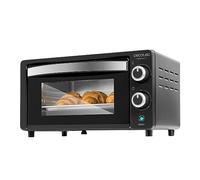 Cecotec Horno de sobremesa Bake&Toast 1090 Black, 10 L, 1000 W, Temporizador 60min, Temperatura regulable hasta 230ºC, bandeja para hornear, parrilla y una asa con pinzas