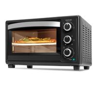 Cecotec Horno de sobremesa Bake&Toast 2600 Black 4Pizza, 26 L, 1500 W, Incluye piedra Pietra Pizza para resultados como horno tradicional de piedra, 6 funciones diferentes, bandeja recogemigas.