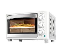 Cecotec Horno de Sobremesa Blanco 26L Bake&Toast 2600 White 4Pizza. 1500W, 6 Funciones, Incluye Piedra para Pizza para Resultado Tradicional, Luz Interior, Bandeja Recogemigas, Doble Cristal
