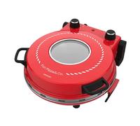 Cecotec Horno Eléctrico para Pizzas Pizza Maker Fun Pizza&Co Mamma Mía Window +. 1200W, Temp. de 15min, Cocina hasta 400ºC, Termostato Regulable, Cocción Uniforme, Placas de Piedra, Indicador Luminoso