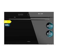 Cecotec Horno Encastrable Bolero Hexa AF319000 Glass Black A. 133 L, 11 Funciones con Función AIrFryer, Función Pizza Master, Steam Assist, Easy Clean, 5 Posiciones de Bandejas
