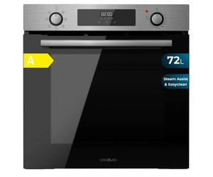 Cecotec Horno Multifunción Integrable 60cm Bolero Hexa M226000 Inox A. 2800W, 72L, 7 Funciones, Modo Grill, Fan Assisted Grill