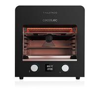 Cecotec Horno para Asado Txuletaco 8000 Inferno. 2200W, Parrilla de Hierro Fundido, Piedra y Bandeja para Pizzas, 2 Bandejas Recogegrasas, Temperatura hasta 850º, Termómetro Digital Incluido