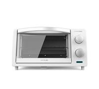 Cecotec Horno Sobremesa 10L Bake&Toast White. 800W, Acero Lacado Blanco, Cuarzo 2 piezas, Puerta doble cristal, Temporizador hasta 60 min, Temperatura regulable hasta 230ºC
